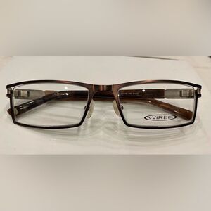 Wired rectangle frames 6018 53-18-140mm  Bronze/Brown metal  Full Rim Eyeglass